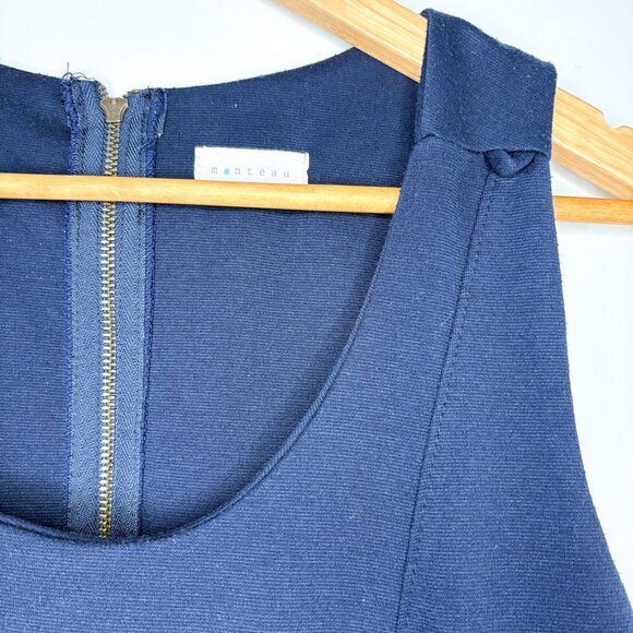 Monteau Navy Knee-Length Dress with Back Zipper – Size Medium, Made in USA - Picture 4 of 5
